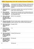 YMCA Lifeguarding Test with Verified Answers Graded A&plus;