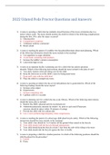 2022 Udated Peds Proctor Questions and Answers