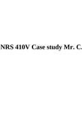 NRS 410V Pathophisiology  Module 5 Case study Mr. C.