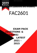 FAC2601 UPDATED LATEST 2022 Exam Pack (Questions and Answers)