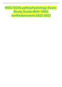 WGU D236 pathophysiology Exam- Study Guide-With 100% verifiedanswers-2022-2023
