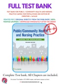 Test Bank For Public / Community Health and Nursing Practice Caring for Populations 2nd Edition by Christine L. Savage 9780803677111 Chapter 1-22 Complete Guide.