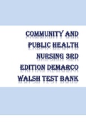Test Bank For Community & Public Health Nursing 3rd Edition By Rosanna DeMarco; Judith Healey-Walsh 9781975111694 Chapter 1-25 Complete Guide .