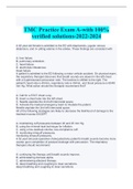  TMC Practice Exam A-with 100% verified solutions-2022-2024
