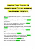 Surgical Tech&period; Chapter 1 &vert; Questions and Correct Answers &vert; Latest Update 2024&sol;2025