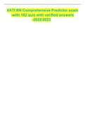 VATI RN Comprehensive Predictor exam -with 182 quiz with verified answers -2022&sol;2023