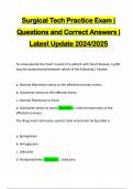 Surgical Tech Practice Exam &vert; Questions and Correct Answers &vert; Latest Update 2024&sol;2025
