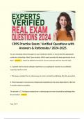 CPPS Practice Exam&sol; Verified Questions with Answers & Rationales&sol; 2024-2025&period; 