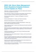 EENV 436&colon; Storm Water Management Exam Questions Complete Answers Current Update &lpar;A&plus; Pass&rpar;