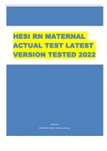 HESI RN MATERNAL &lpar;2&rpar;