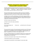 Pediatric Assessment a&sol;Questions And Answers&sol;100&percnt; Correct&sol;A&plus; Rated
