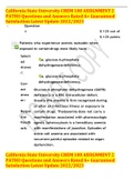 California State University CHEM 100 ASSIGNMENT 2 PATHO Questions and Answers Rated A+ Guaranteed Satisfaction Latest Update 2022/2023