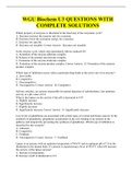 WGU Biochem U3 QUESTIONS WITH COMPLETE SOLUTIONS