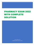 Pharmacy exam 2022 with complete solution