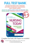 Test Bank For Nursing Today Transition and Trends 10th Edition by JoAnn Zerwekh; Ashley Zerwekh Garneau 9780323642088 Chapter 1-26 Complete Guide.