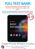 Test Bank For Robbins Basic Pathology 10th Edition by Vinay Kumar&semi; Abul K&period; Abbas&semi; Jon Aster 9780323353175 Chapter 1-24 Complete Guide&period;