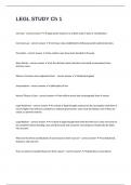 LEGL STUDY Ch 1 questions with 100&percnt; correct answers