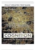 TEST BANK FOR COGNITION EXPLORING THE SCIENCE OF THE MIND&comma; 7TH EDITION&comma; DANIEL REISBERG&vert; ALL CHAPTERS &vert; BRAND NEW &vert; A&comma; GUIDE