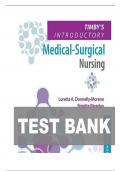 Complete test bank for timbys introductory medical surgical nursing&comma; 13th edition by donnelly moreno&comma; moseley &lpar;wolters kluwer 9781975172237-isbn&rpar; All chapters are included&period;