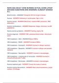 NURS 3525 ADULT CARE NURSING ACTUAL EXAM LATEST 2024&sol;2025 QUESTIONS AND ANSWERS&sol; ALREADY GRADED A&plus;&plus;
