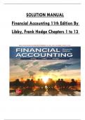 Solution Manual for Financial Accounting 11th Edition By Libby&comma; Frank Hodge Consists of 13 Complete Chapters&comma; ISBN&colon; 9781264229734&period;