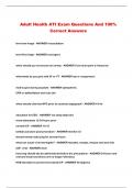 Adult Health ATI Exam Questions And 100&percnt; Correct Answers