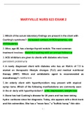 MARYVILLE NURS 623 EXAM 2 QUESTIONS AND ANSWERS WITH COMPLETE SOLUTION