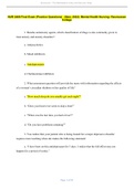  NUR 2488 Final Exam &lpar;Practice Questions&rpar;&Tab;&lpar;New&comma; 2022&rpar;&colon; Mental Health Nursing&colon; Rasmussen College