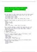 SCM 460 EXAM 1 STUDY GUIDE QUESTIONS WITH CORRECT ANSWERS&period;