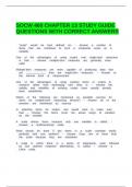 SOCW 460 CHAPTER 13 STUDY GUIDE QUESTIONS WITH CORRECT ANSWERS