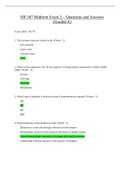 NR 507 Midterm Exam 2 &ndash; Questions and Answers &lpar;Graded A&rpar;