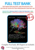 Test Bank For Anatomy and Physiology 9th Edition by Kevin Patton 9780323341394 Chapter 1-48 Complete Guide . 