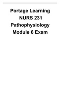 Portage Learning NURS 231 Pathophysiology Module 6 Exam