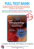 Test Bank For Applied Pathophysiology 3rd Edition A Conceptual Approach to the Mechanisms of Disease by Carie Braun; Cindy Anderson 9781496335869 Chapter 1-20 Complete Guide .