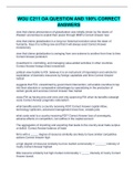 WGU C211 OA QUESTION AND 100&percnt; CORRECT ANSWERS