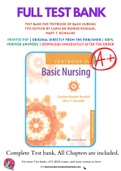 Test Bank For Textbook of Basic Nursing 11th Edition by Caroline Bunker Rosdahl; Mary T. Kowalski 9781469894201 Chapter 1-103 Complete Guide.