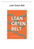 Samenvatting Lean green belt, Ton van Kollenburg