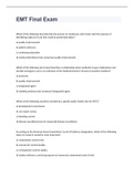 EMT Final Exam 2022&sol;2023 with 100&percnt; correct answers
