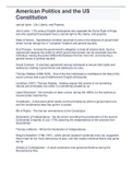 American Politics and the US Constitution 