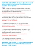 NURSING 106 FUNDA P2 Exam Questions and Answers 100%Correct/Verified Guaranteed Success 2022 Update