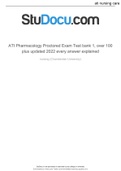 ATI Pharmacology Proctored Exam Test bank 1