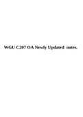 WGU C207 OA Partial Tt Ques And Ans With Newly Updated notes.
