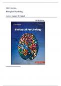 Test Bank For Biological Psychology&comma; 14th Edition&comma; James W&period; Kalat&vert;&vert; All Chapters &vert;&vert; Latest Edition 2024
