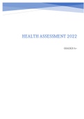 Health Assessment Final Exam Spring 2022 