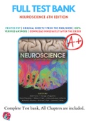 Test Banks For Neuroscience 6th Edition by Dale Purves, 9781605353807, Chapter 1-34 Complete Guide