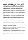 Basic DC 301-308 2025 with complete verified solutions&period;