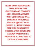 NCCER EXAM REVIEW 33301 EXAM WITH ACTUAL  QUESTIONS AND COMPLETE 100&percnt; CORRECT ANSWERS WITH VERIFIED AND WELL EXPLAINED  RATIONALES   ALREADY GRADED A&plus; BY EXPERTS  &vert; LATEST VERSION 2024 WITH GUARANTEED SUCCESS AFTER DOWNLOAD  ALREADY PASSED&excl;&excl;&excl;&excl;&excl;&excl;&excl; &lpar; PROVEN
