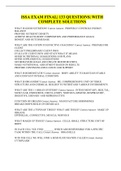 ISSA EXAM FINAL&vert; 133 QUESTIONS&vert; WITH COMPLETE SOLUTIONS