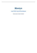 Boek verslag van “Montyn” door Dirk Ayelt Kooiman