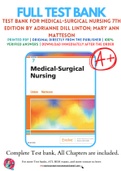 Test Bank For Medical-Surgical Nursing 7th Edition by Adrianne Dill Linton; Mary Ann Matteson 9780323554596 Chapter 1-63 Complete Guide .